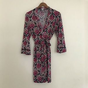Linea Donatella damask paisley pink short robe